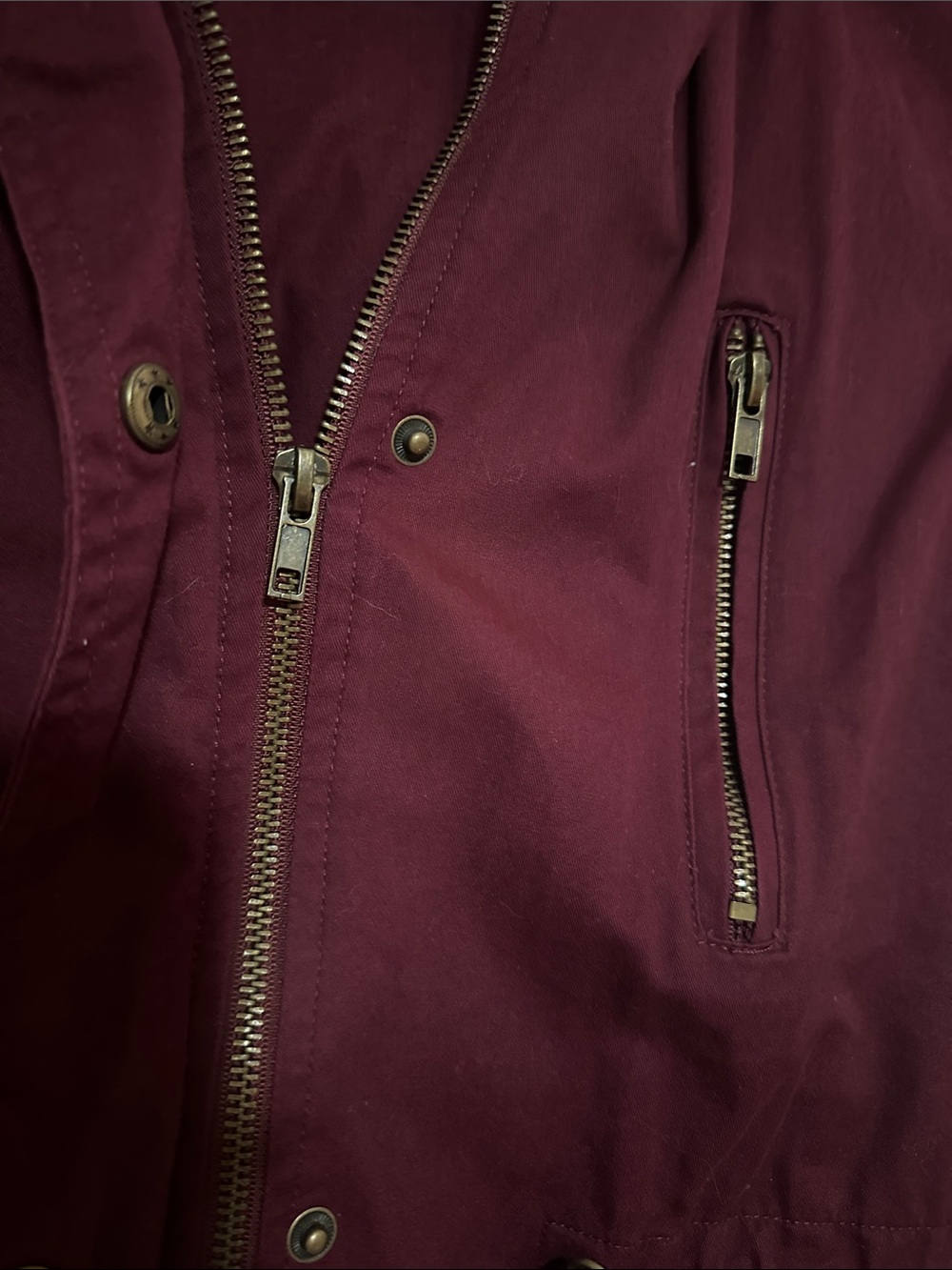 Zenana Outfitters Maroon Zip-Front Hooded Vest - Picture 2 of 6